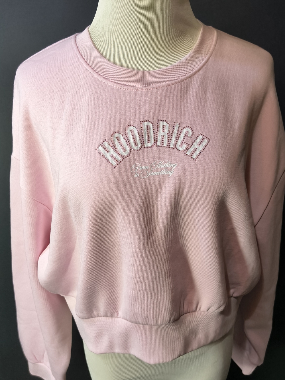 Hoodrich Pink Crystal Logo Crewneck Sweatshirt